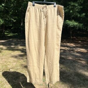 28 Palms 100% Linen Pants Size XXL Resort Vacation Beach Boho
